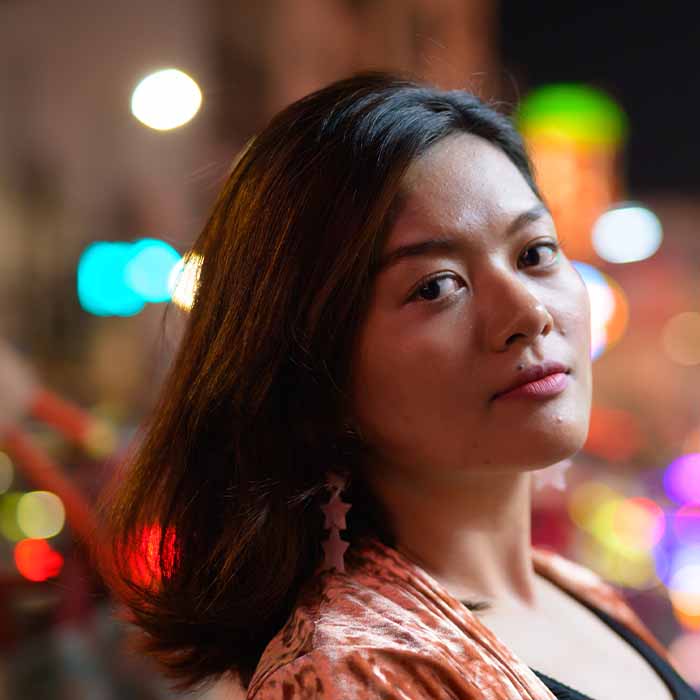 person 0012 portrait young beautiful asian tourist woman exploring chinatown bangkok